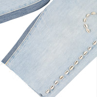 Cowrie Shell Denim Short | Light Wash