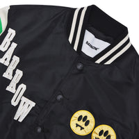 Satin Bomber Jacket | Black