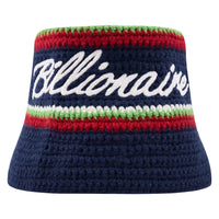 Knit Bucket Hat | Navy Peony