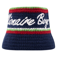 Knit Bucket Hat | Navy Peony