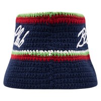 Knit Bucket Hat | Navy Peony