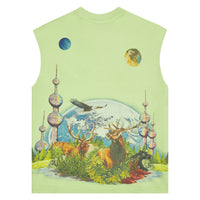 Memories Sleeveless Tee | Jade Lime