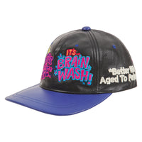 Brainwash Vintage Hat | Black/Blue Leather