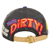 Brainwash Vintage Hat | Black/Blue Leather