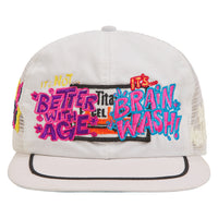 Brainwash Vintage Hat | White