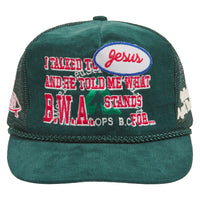Judas Vintage Hat | Green Suede