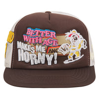 Nowhere Vintage Hat | Brown/White