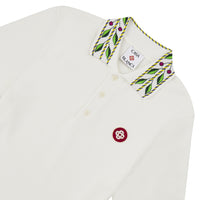 Laurel Pique Polo | White