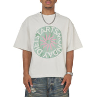 Sol Tee | Antique White/Washed Green