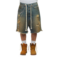 Victorian Chain Denim Short | Indigo