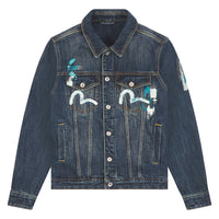 Daicock Print Denim Jacket | Dark Tone