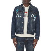 Daicock Print Denim Jacket | Dark Tone