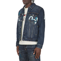 Daicock Print Denim Jacket | Dark Tone