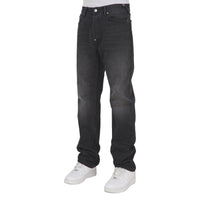 Seagull Print Denim | Dark Tone Black Denim