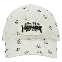 Beaded 6 Panel Hat | Bone