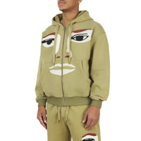 Face Hoodie | Forest Green
