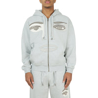 Face Hoodie | Stone Grey