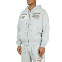 Face Hoodie | Stone Grey