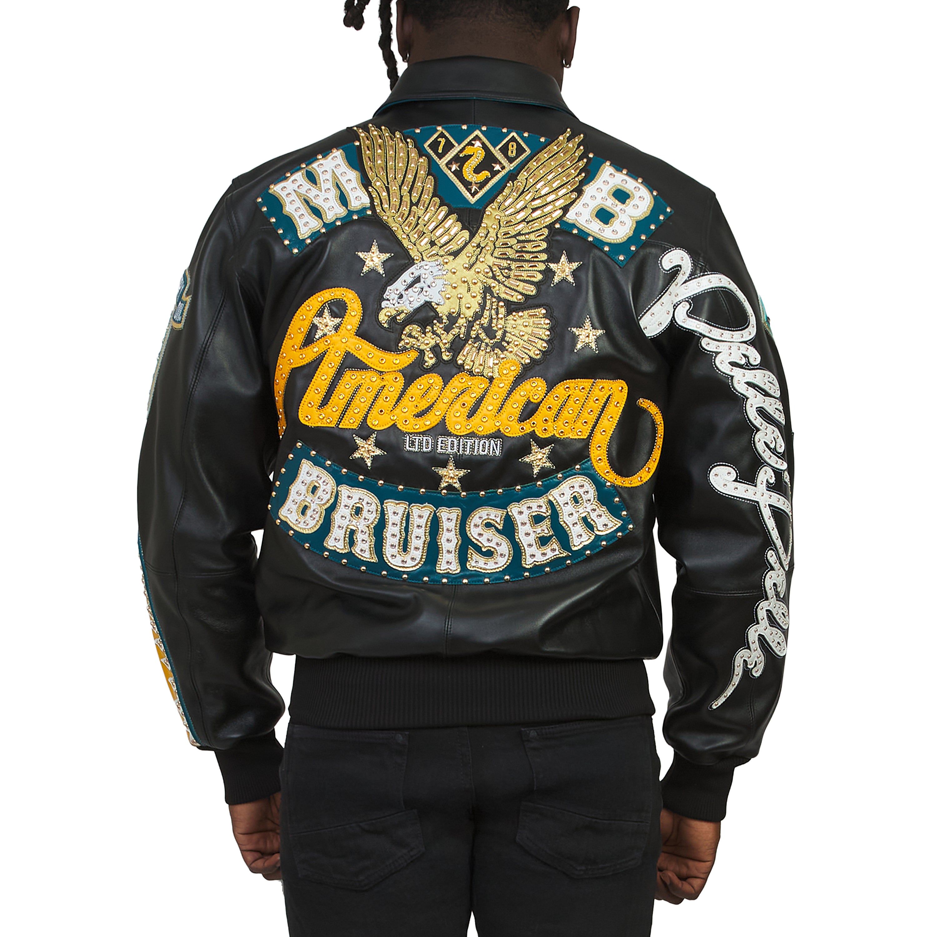American Bruiser Jacket | Black/Teal/Maize/White – Capsule NYC