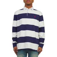 Iconic Rugby Shirt | Dark Cobalt/White