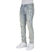 Light Indigo Paint Blowout Denim