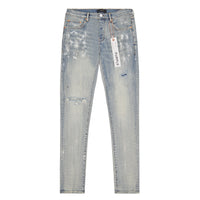 Light Indigo Paint Blowout Denim