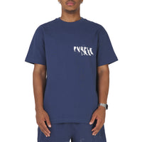 Painted Wordmark Tee | Navy