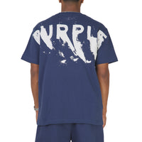Painted Wordmark Tee | Navy