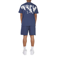 Painted Wordmark Tee | Navy