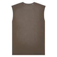 Slab Outline Sleeveless Tee | Brown