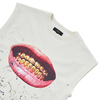 Smile Sleeveless Tee | Off-White