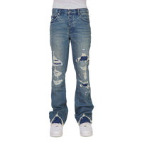 Vint. Heavy Destroy Flared Denim