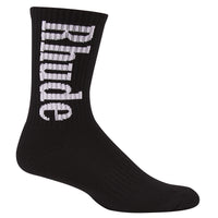 Vertical Logo Sock | Black/White