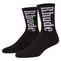 Vertical Logo Sock | Black/White