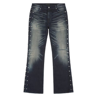 Mael Slim Flare Denim | Abyss Drift Stud