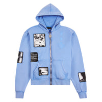 Zev Digital Patch Hoodie | Blue