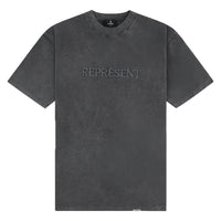 Embroidered Serif Tee | Vintage Grey