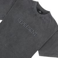 Embroidered Serif Tee | Vintage Grey