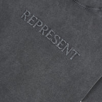 Embroidered Serif Tee | Vintage Grey
