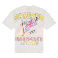 Iron Maiden Steed Tee | Flat White
