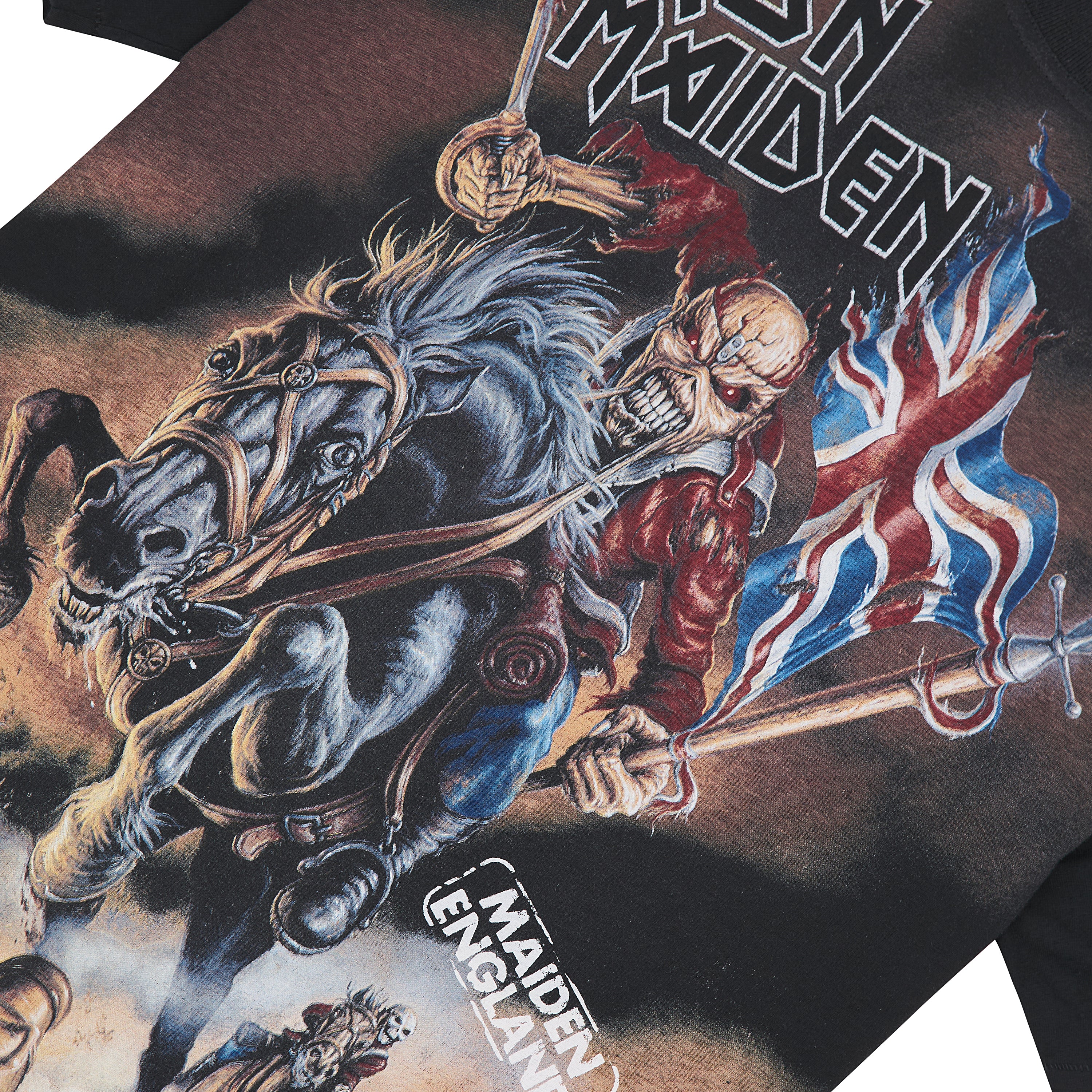 Iron Maiden Steed Tee | Stained Black – Capsule NYC