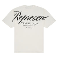 Owners Club Script Tee | Flat White