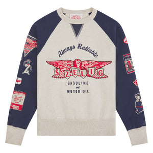 Service Sweatshirt | Oatmeal Grey/Vintage Navy