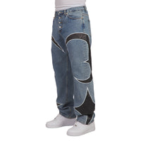 Leather Washing Denim | Blue