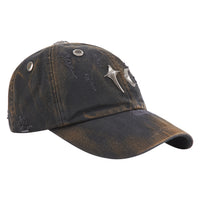 Two Tone Washed Hat | Rust Black