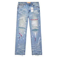 Painted Denim | Light Blue/White