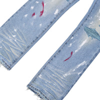 Painted Denim | Light Blue/White