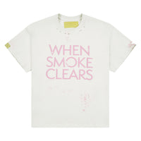 Paint Thrashed Tee | White/Pink