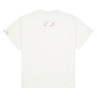 Paint Thrashed Tee | White/Pink