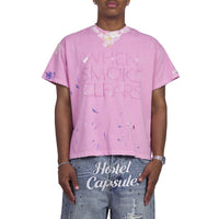 Paint Thrashed Tee | Pink
